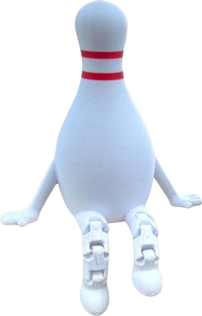 Flexibler Bowling-Kumpel, Bowling-Pin-Ball-Schreibtisch-Kumpel mit beweglichen Beinen, 3D-gedrucktes Bowling-Ornament, Geschenke für Bowling-Enthu...