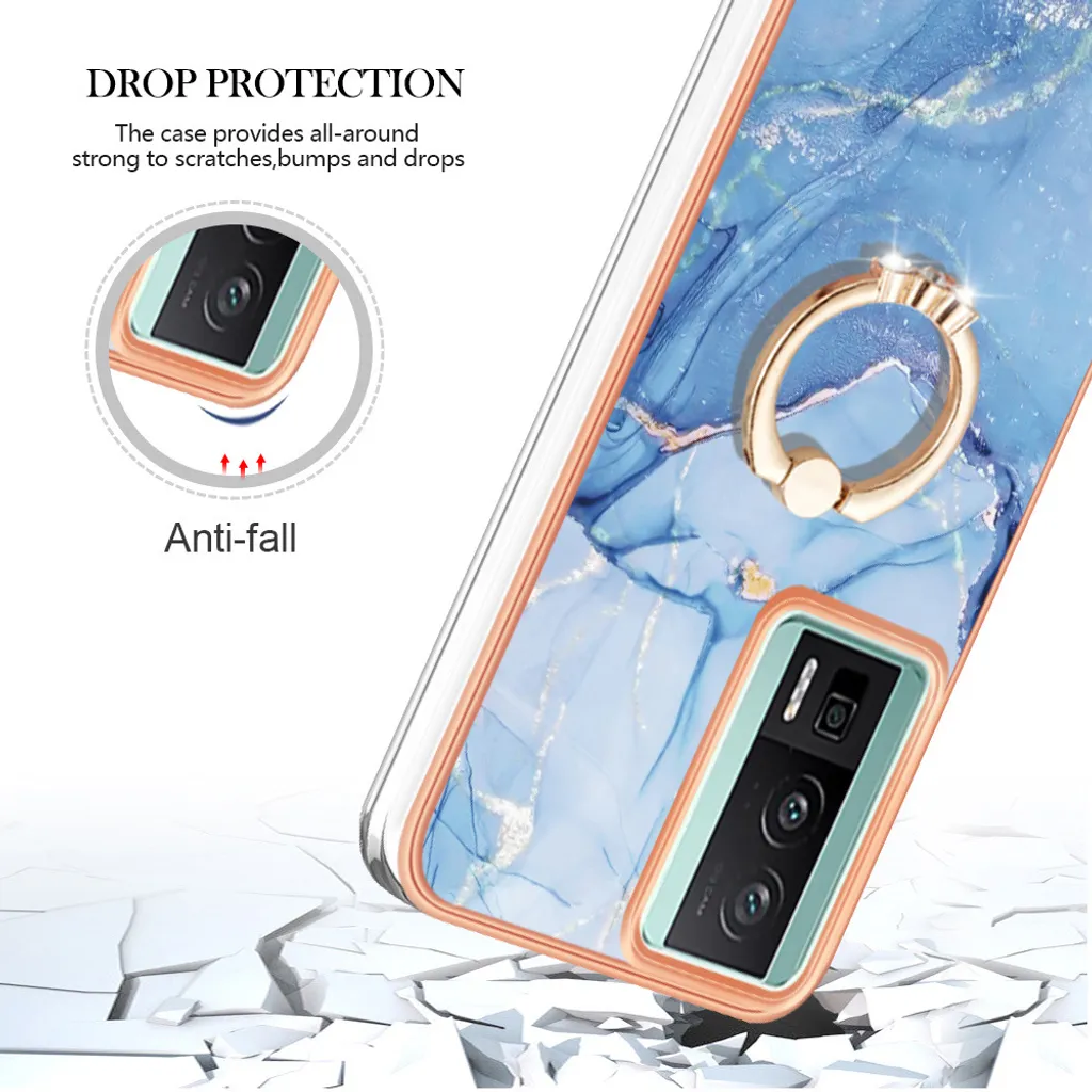 Custodia Per Xiaomi Poco F5 Pro - Cover In TPU Morbido, Antiurto E Anticaduta, Design Ultrasottile Con Texture Antiscivolo, Colore Blu