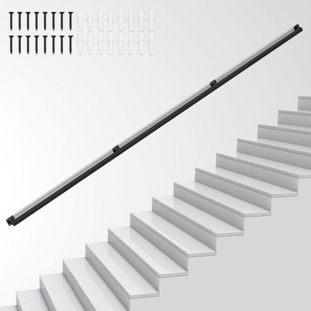 Poręcz kwadratowa ISOISL, 300 cm, czarna, balustrada Zdjęcie produktu 