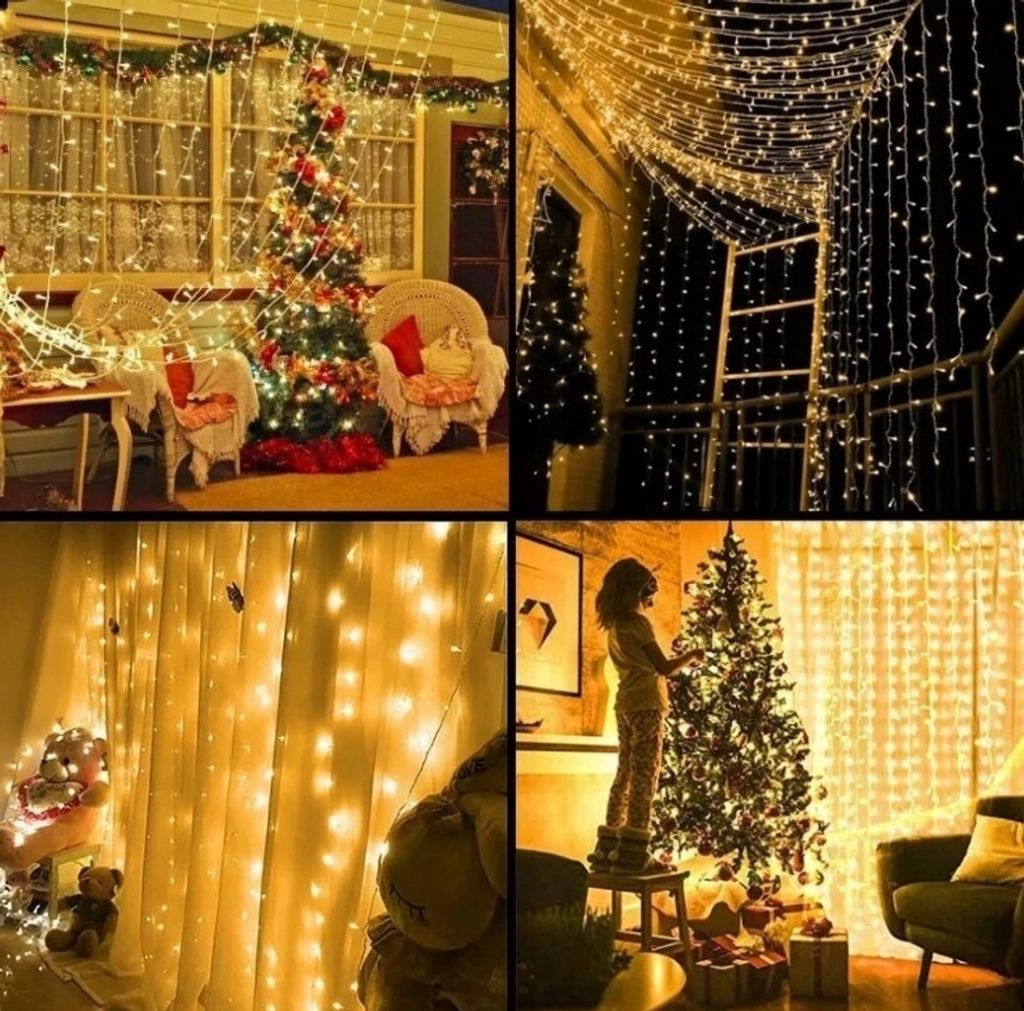 Kurtyna świetlna LED, lampy wiszące USB na Zdjęcie produktu 6
