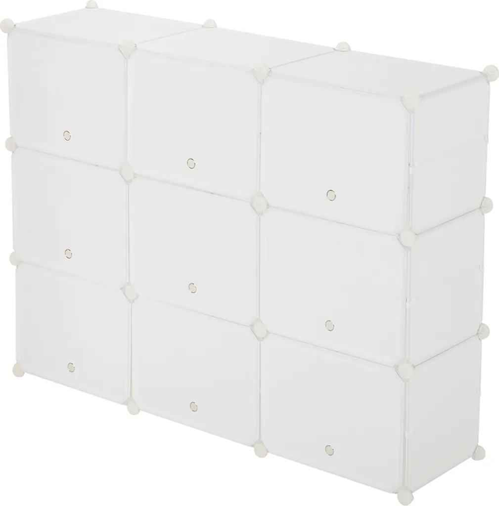 Meuble Chaussures Entrée Gain de Place 15 Compartiments Blanc Modulable - 7