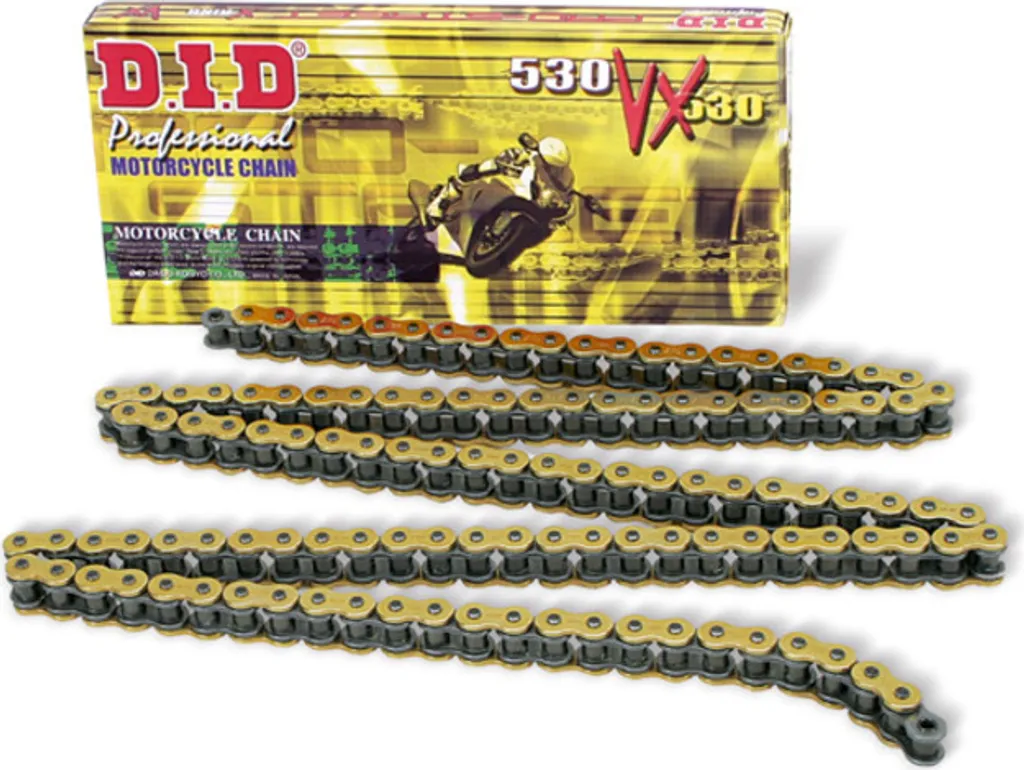 Chaîne DID 530 VX104 maillons X-Ring à haute résistance Or