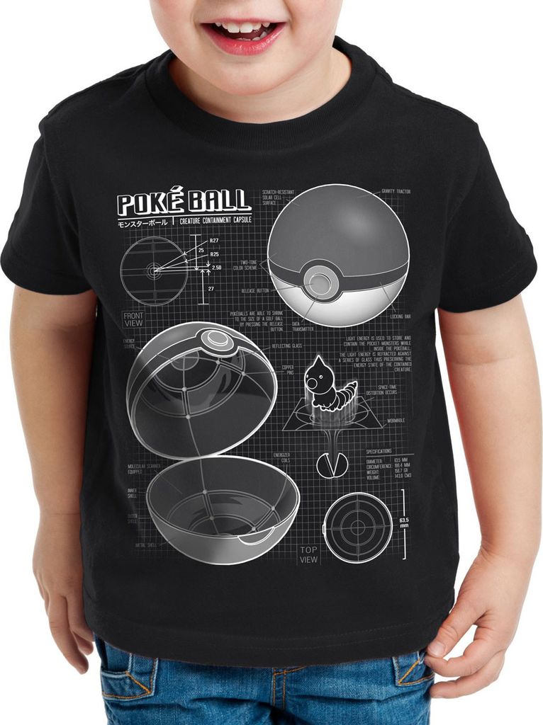 A.N.T. Mosterball Blaupause Kinder T-Shirt monster spiel online