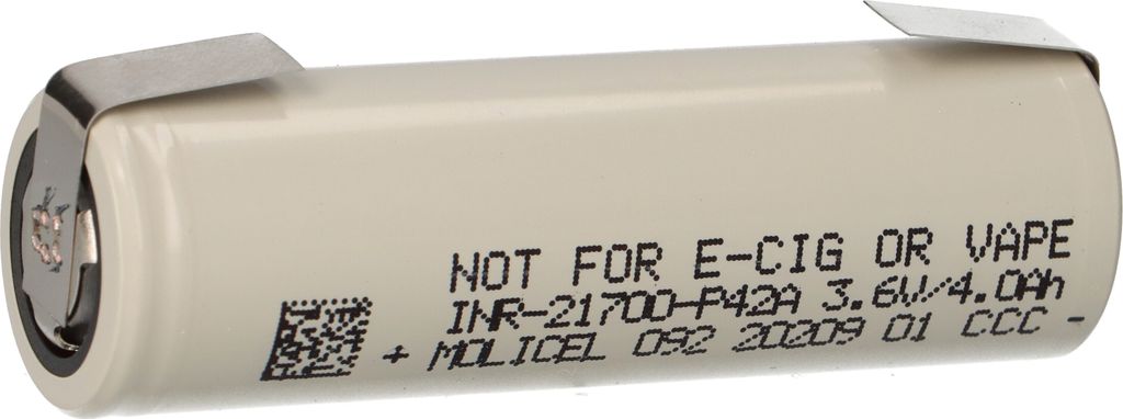 Molicel INR21700-P42A 3,7V 4200mAh 45A Li-Ion 21700 Akku Produktbild 
