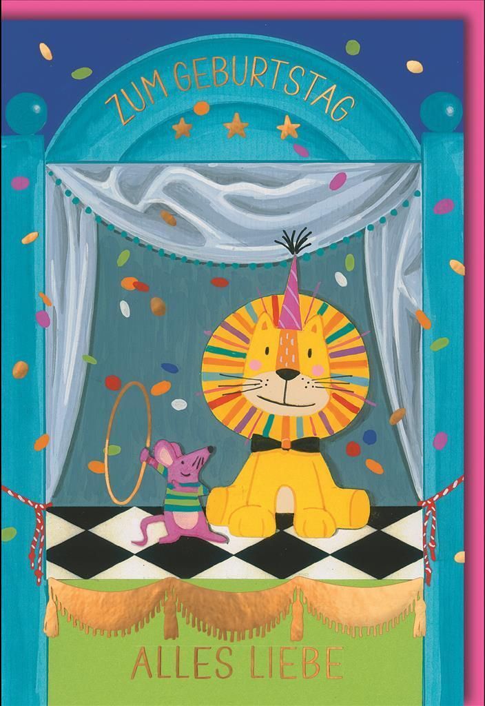 Geburtstag - Glückwunschkarte im Format 11,5 x 17 cm mit Umschlag