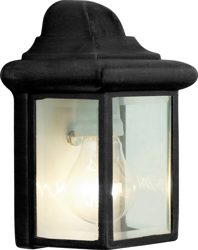 Brilliant Nissie Lampada Parete Esterna | E27 40W Nero IP23 High Tech