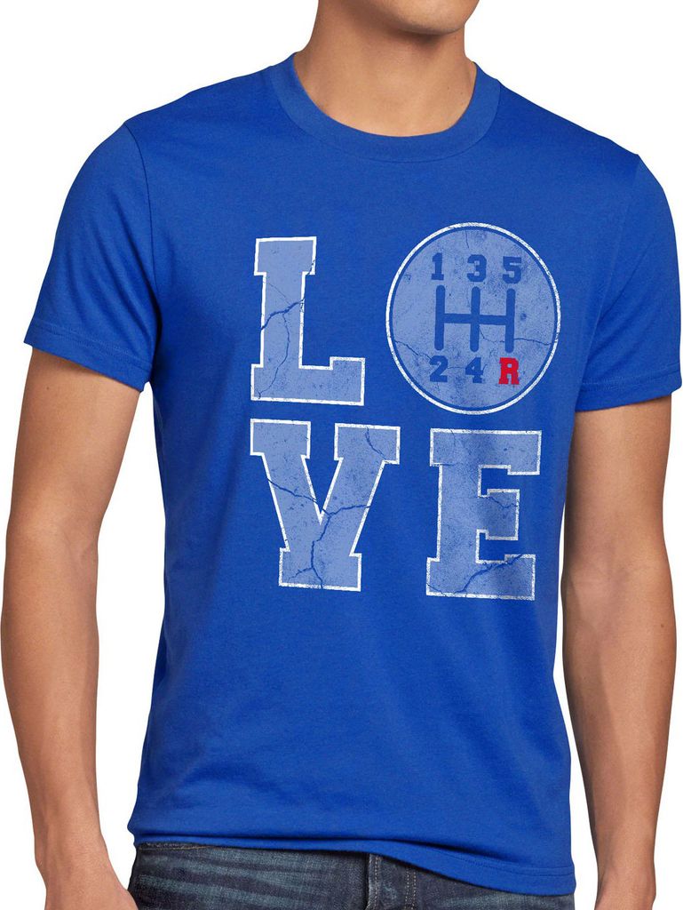 style3 Love Gear Herren T-Shirt Auto Gänge Tuner Top