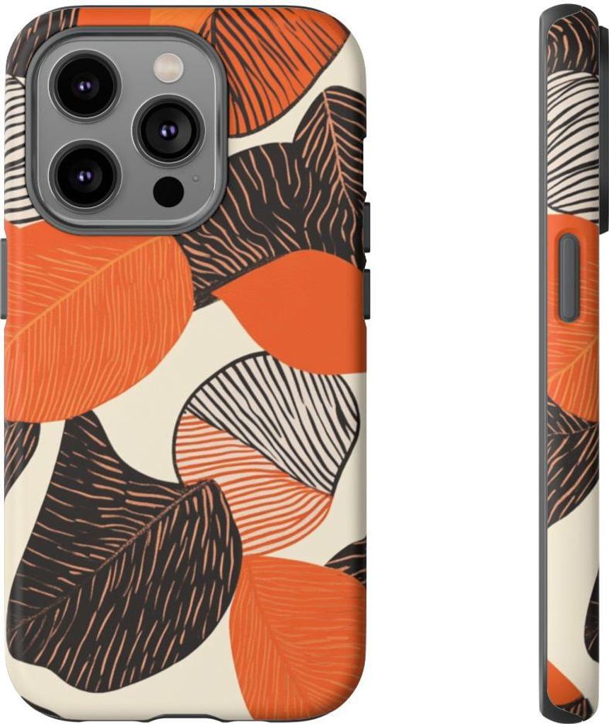 Herbstliche Blätter in abstraktem Design – Hülle Kompatibel mit iPhone 14 Pro