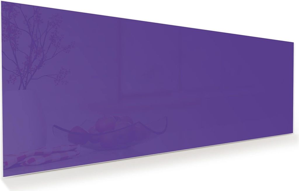 Glasbild 150x60cm in XXL für Wohnzimmer, Schlafzimmer Motiv Lila Hintergrund I