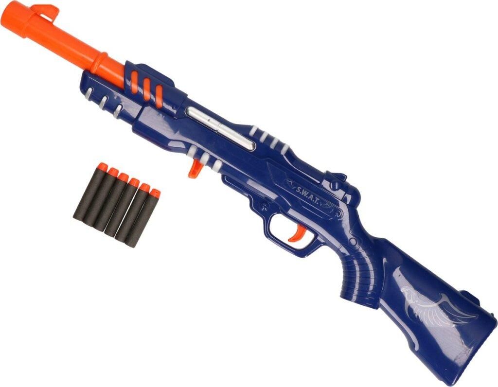 Polizeigewehr Blau mit 6 Schaumstoffpfeilen Produktbild 