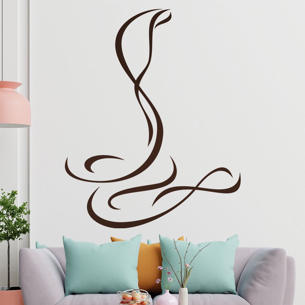 Kobra Linien Wandtattoo in 6 Größen - Wandaufkleber Wall Sticker - Dekoration, Küche, Wohnzimmer, Schlafzimmer, Badezimmer