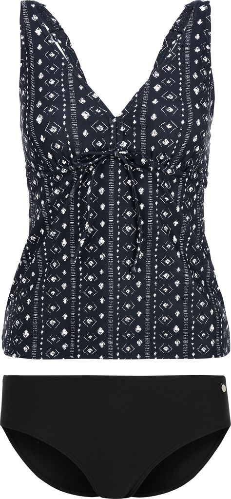 LASCANA Bügel-Tankini schwarz-creme Größe 46 Cup E