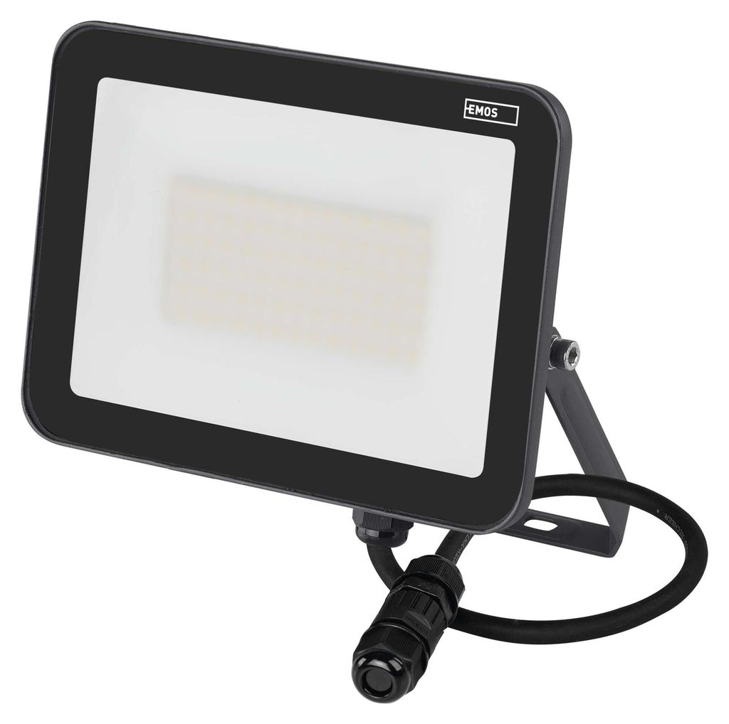 EMOS LED Strahler Profi 50W, wasserdichtes und stoßfestes Alu Flutlicht für Innen und Außen, 5500lm, Neutralweiß 4000K, ZS2642