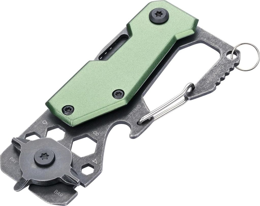 TROIKA CKT25/GR, Aluminium, Edelstahl, Grün, Steinfarbe, 70 mm, 40 mm, 85 mm, 47 g