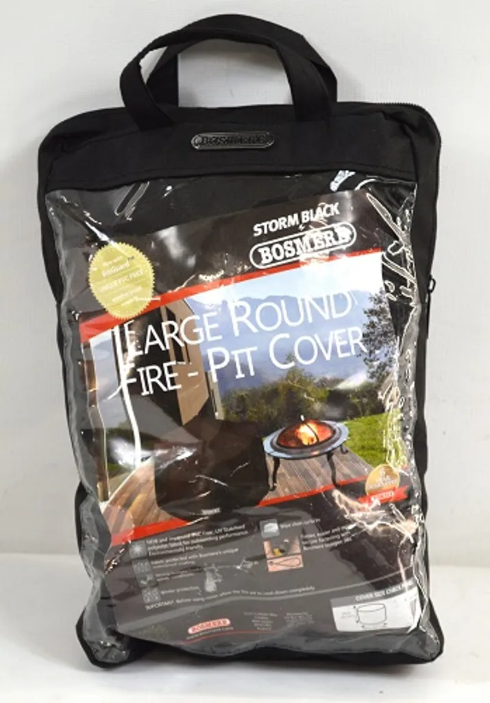 Évitez la Rouille : Housse pour Bol de Feu Ronde Bosmere Storm Black XL