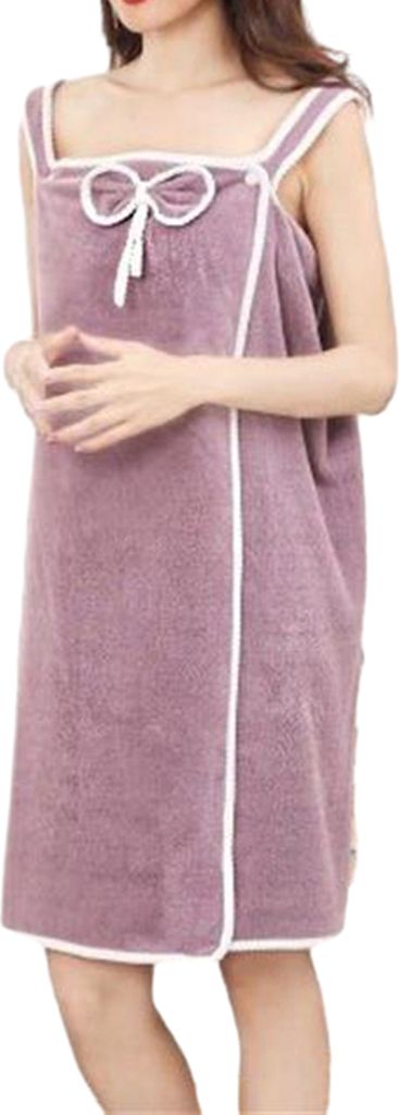 Badetuch für Damen, Knopfverschluss, Spa-Badetuch, Wickeltuch, weich, schnelltrocknend, Duschbademantel für das Badezimmer zu Hause