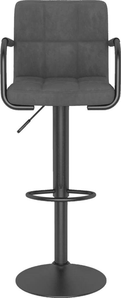 "Winter Sale" Barhocker - Grau Barhocker Dunkelgrau Samt DE8334155