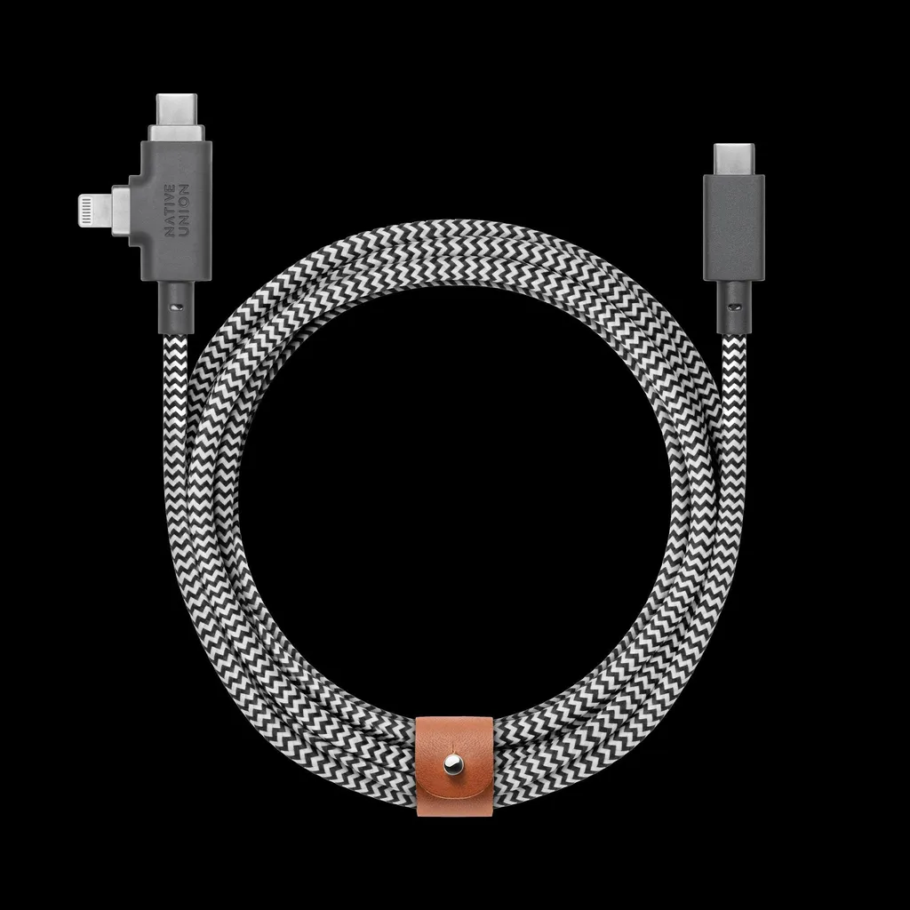 Câble USB-C et Lightning Double Connecteur Native Union Belt Duo Pro 1,5m