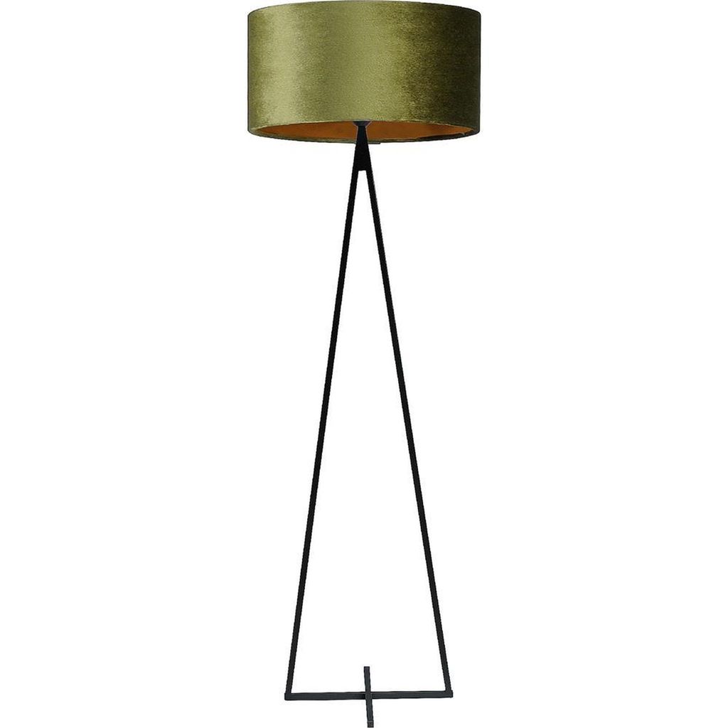 masterlight Stehleuchte Cross 1-flammig Samt Grün Ø52cm