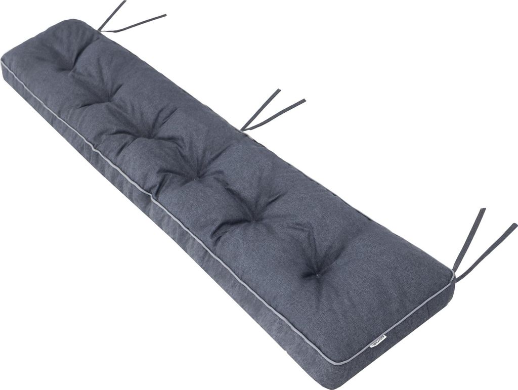Bankauflage "Etna" 120×40 cm – Gartenkissen mit 8 cm Füllung & Befestigung | Pillowprim