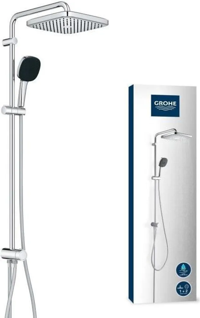 Stop au calcaire : Douche Vitalio Comfort 250 et robinet de chasse