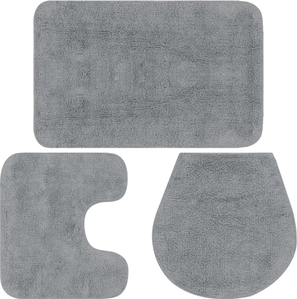 Tris Tappetini Bagno Grigio The Living Store | Arredo e Funzione - 1