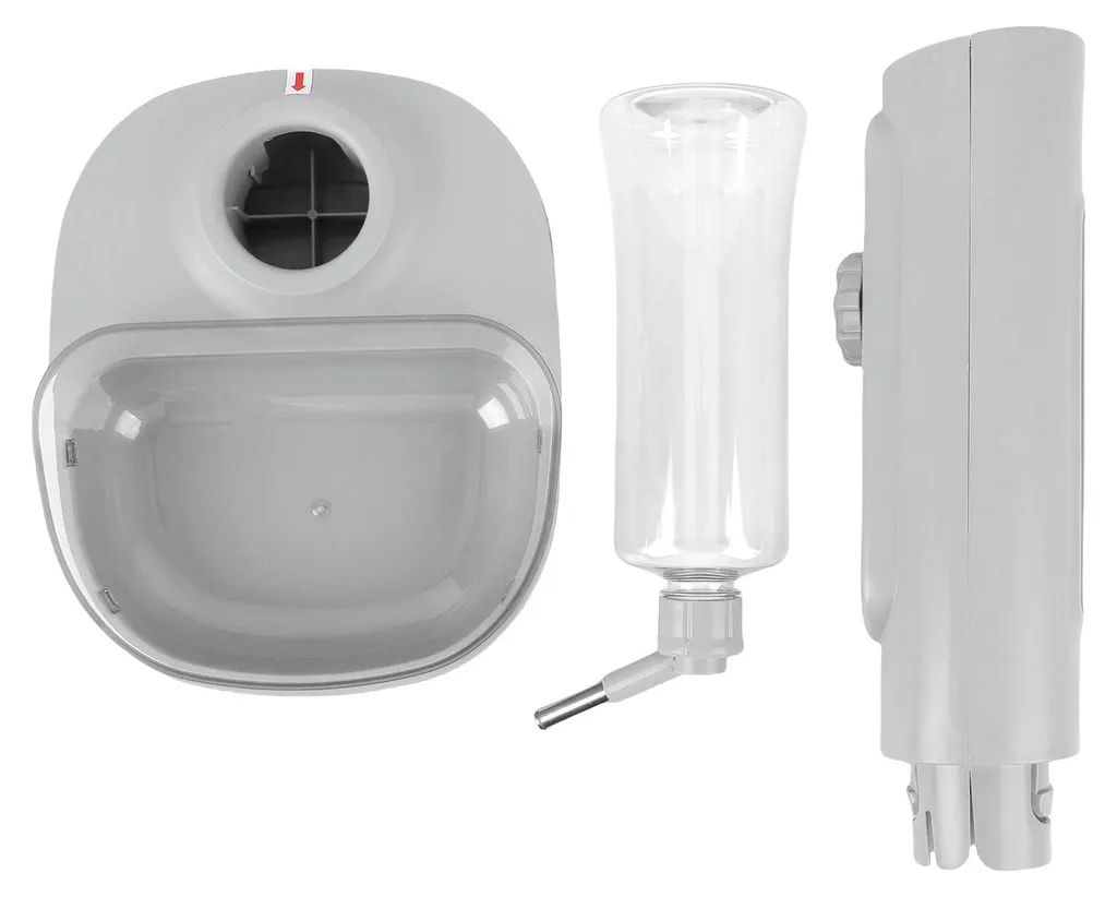 Station de nourriture automatique pour chien à la maison, gris ABS