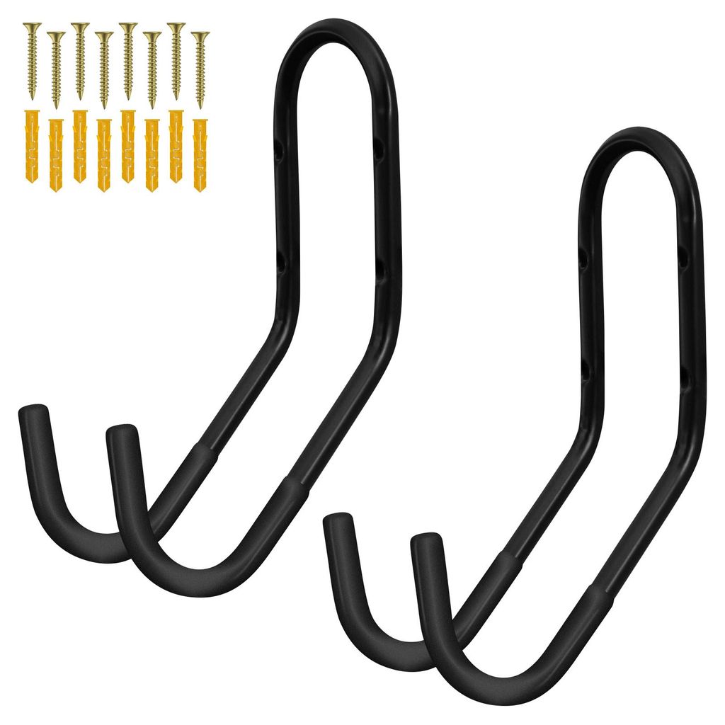 2er Set WELLGRO Wand Fahrradhalter inkl. Metallschrauben Produktbild 
