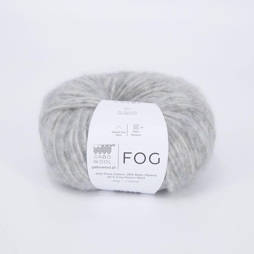 Gabo Wool Fog Strickgarn 6546 Hellgrau 44% Pima-Baumwolle Produktbild 