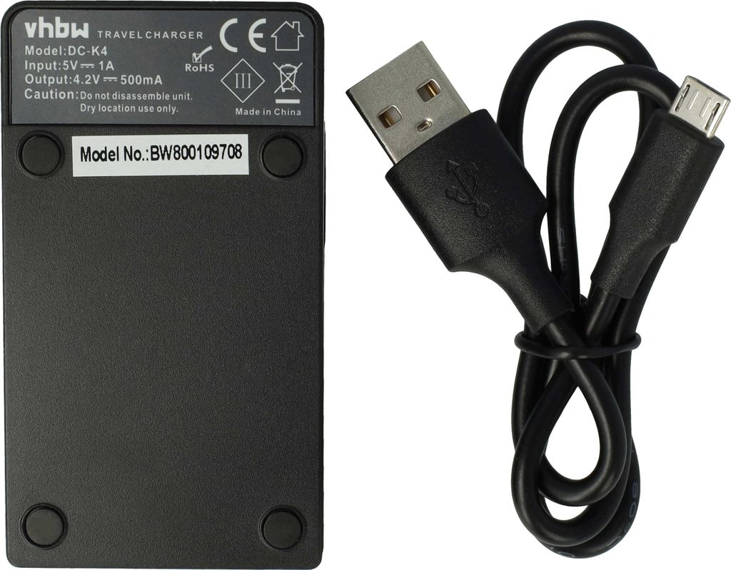 vhbw USB-C Ladegerät kompatibel mit Sony Handycam HDR-GW55VE Kamera Camcorder/Akku - Ladeschale + USB-C Kabel, Ladeanzeige