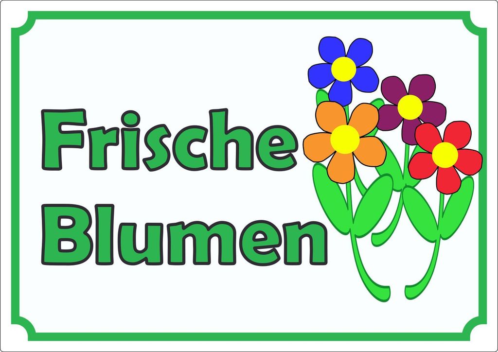Werbeaufkleber Aufkleber Blumen A8 (52x74mm)