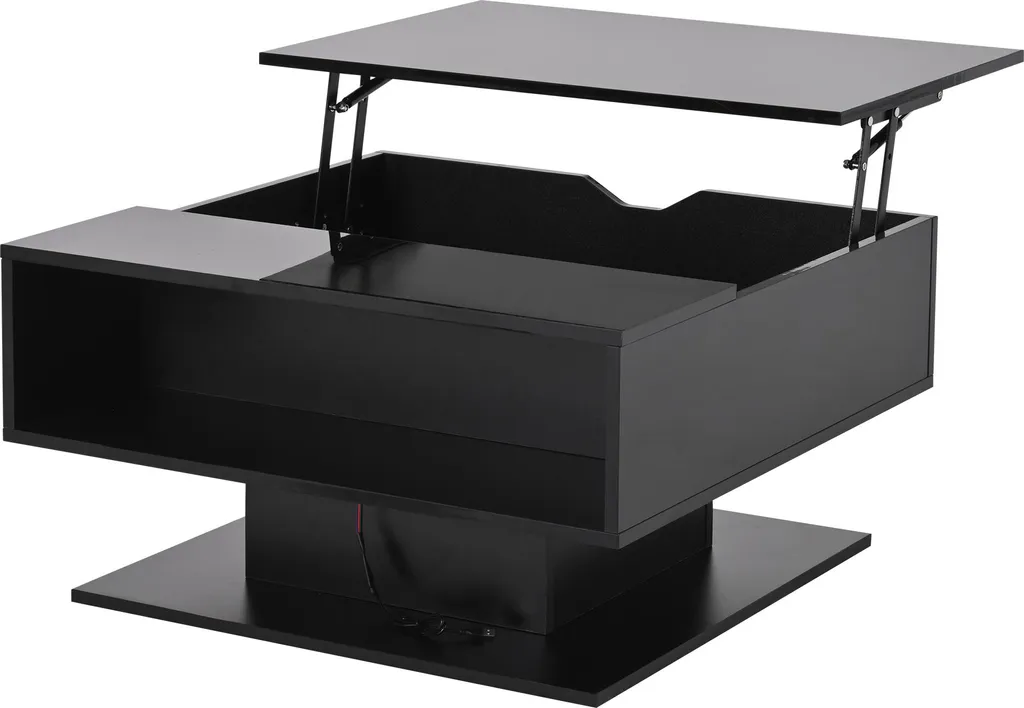 Table basse hydraulique ergonomique avec espaces de rangement ouverts - 16