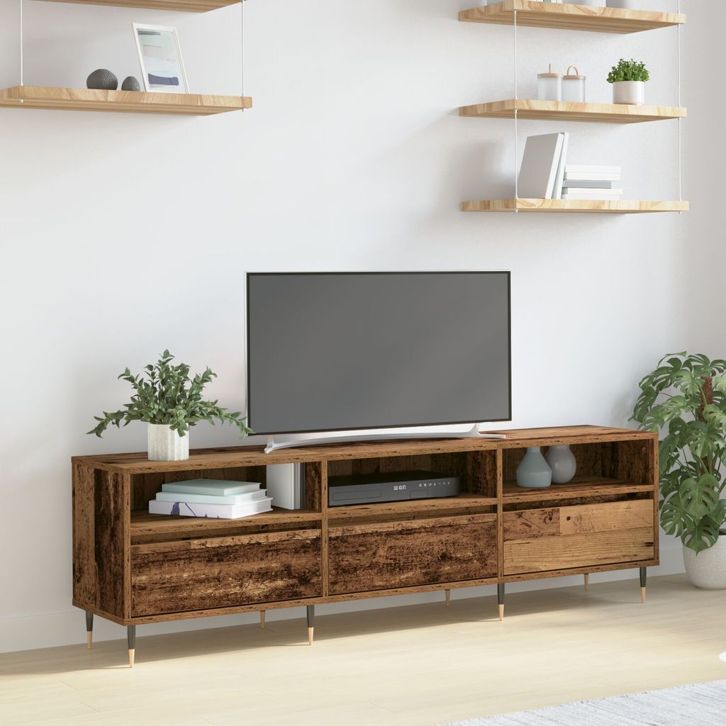 Möbel TV-Schrank Altholz 150x30x44,5 cm Holzwerkstoff - TV-Schränke 869073