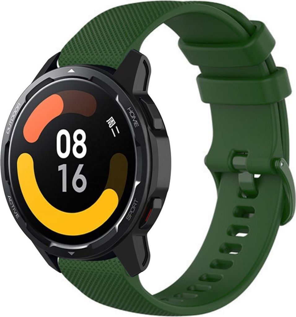 Strap-it Xiaomi Watch S1 Luxus-Silikonarmband (Armeegrün)