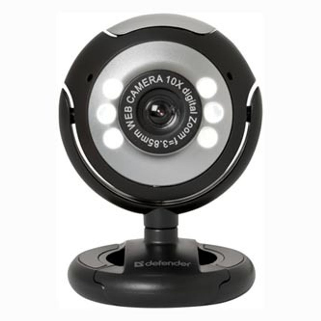 Defender Webkamera C-110, 0,3 Mpix, USB 2.0, schwarz/grau, für Notebook/LCD