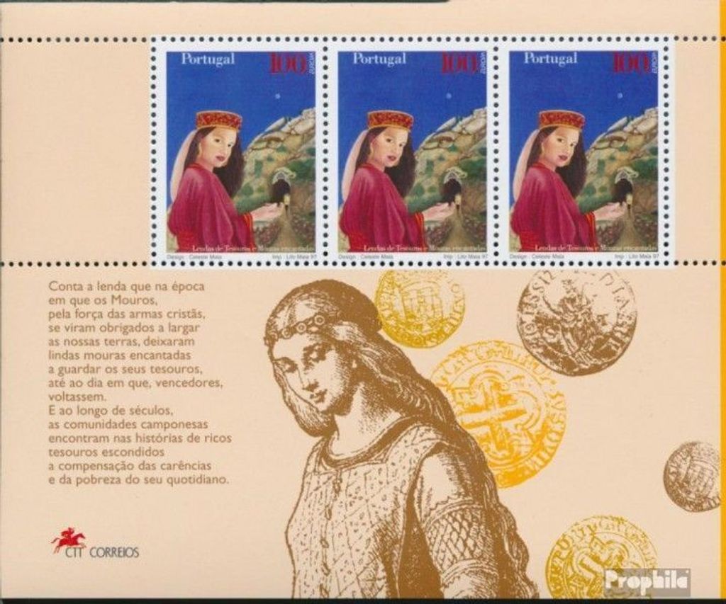 Briefmarken Portugal 1997 Mi Block124 (kompl.Ausg.) postfrisch Europa