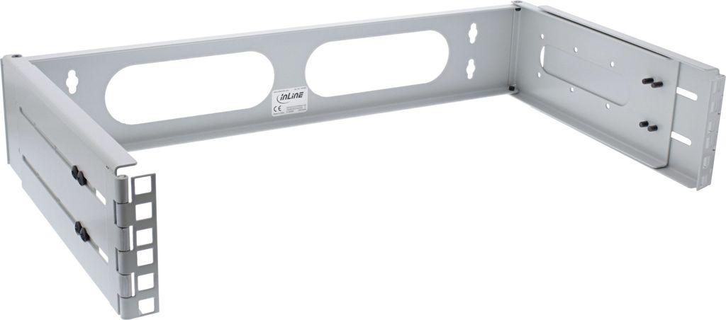 InLine 19" Rack zur Wandmontage, 2HE, 24-40cm Tiefe, grau, Produktbild 