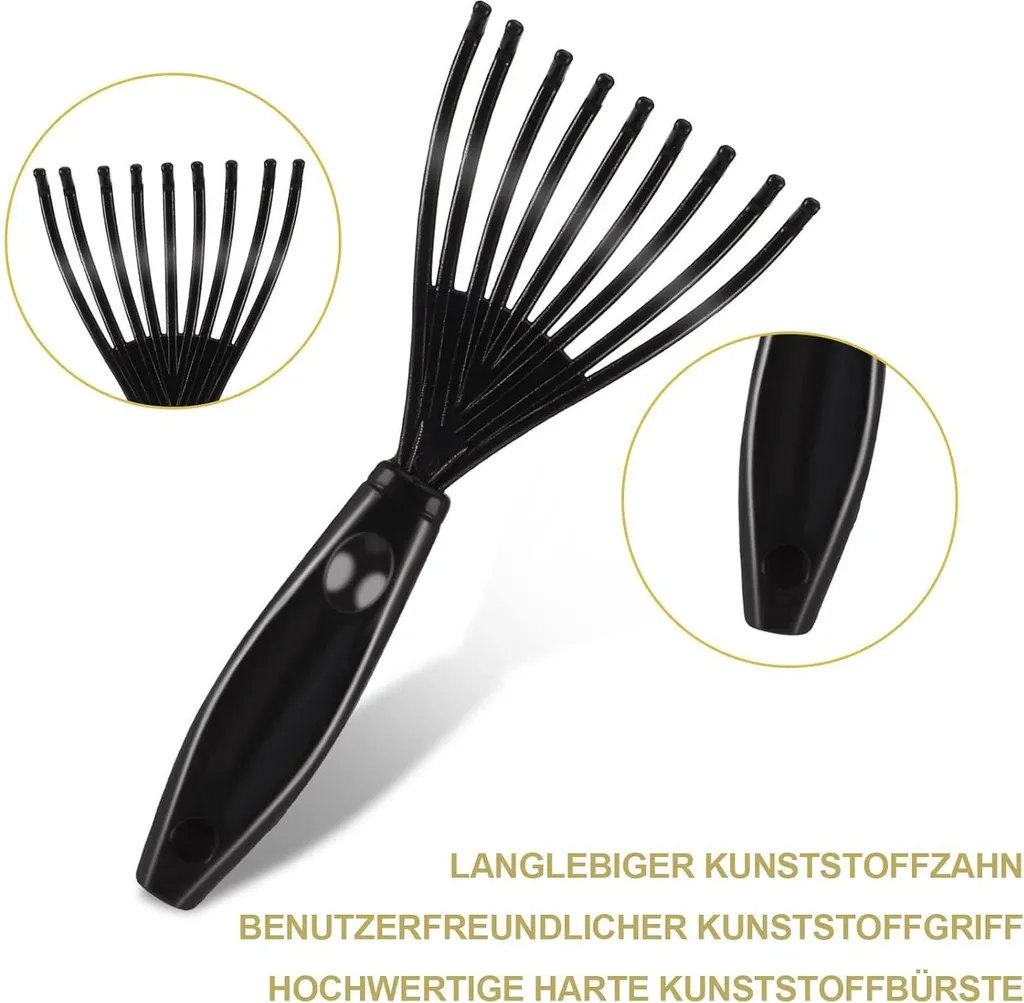 Set 5 Pezzi Pulizia Spazzole Capelli: Legno e Metallo Professionale - 6
