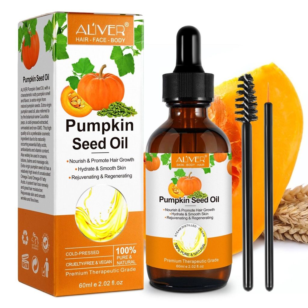 Olio di semi di zucca crescita dei capelli ciglia barba Immagine del prodotto 