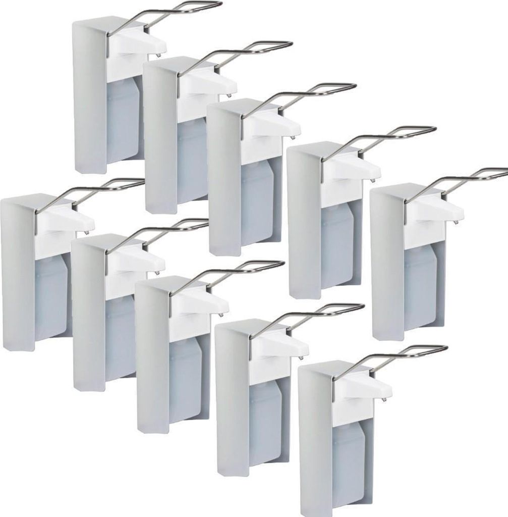 10 Desinfektionsspender Alu 500 ml Euronorm - LH - Leerflasche - Edelstahlpumpe