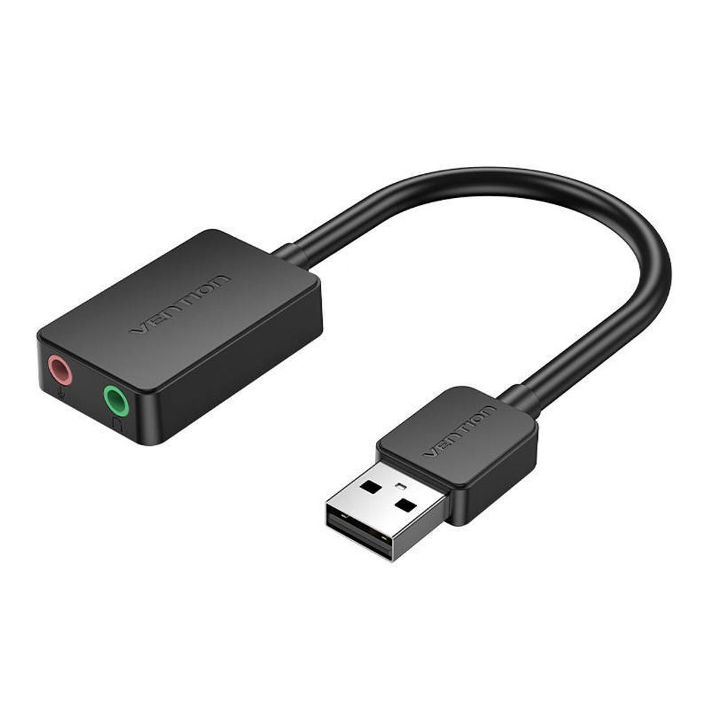 Vention 2-Port USB Externe Soundkarte 0.15M Schwarz