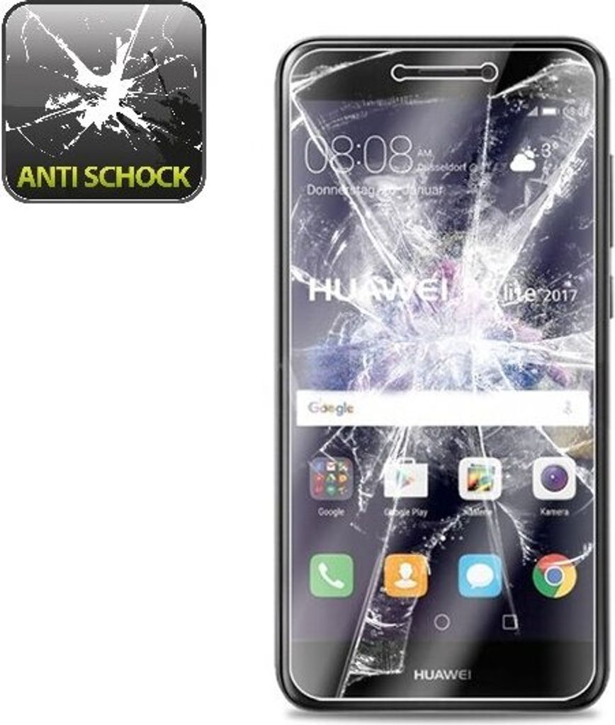 6x Panzerfolie für Huawei P8 Lite 2017 ANTI-SCHOCK Displayschutzfolie HD KLAR