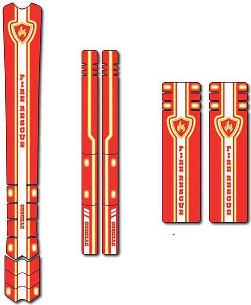 Dyedbro Fire Rescue Kids Rahmenschutz Rot Rot One Size