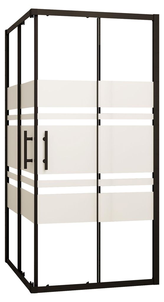 Duschspa 90x90x195cm Duschkabine Schiebetür 6mm mattes Produktbild 