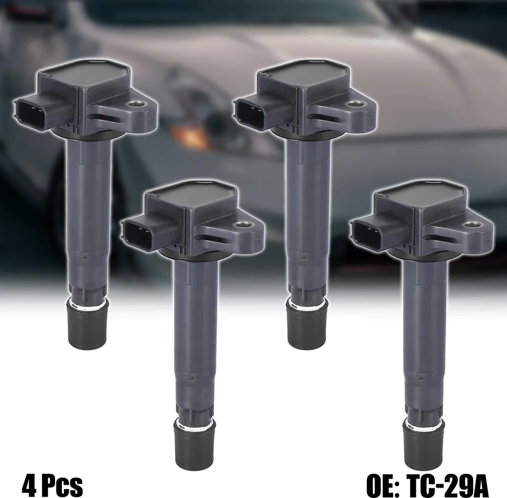 Bobine d'Allumage TC-29A Noire Haute Tension - Lot de 4 Unités pour Moteur Auto