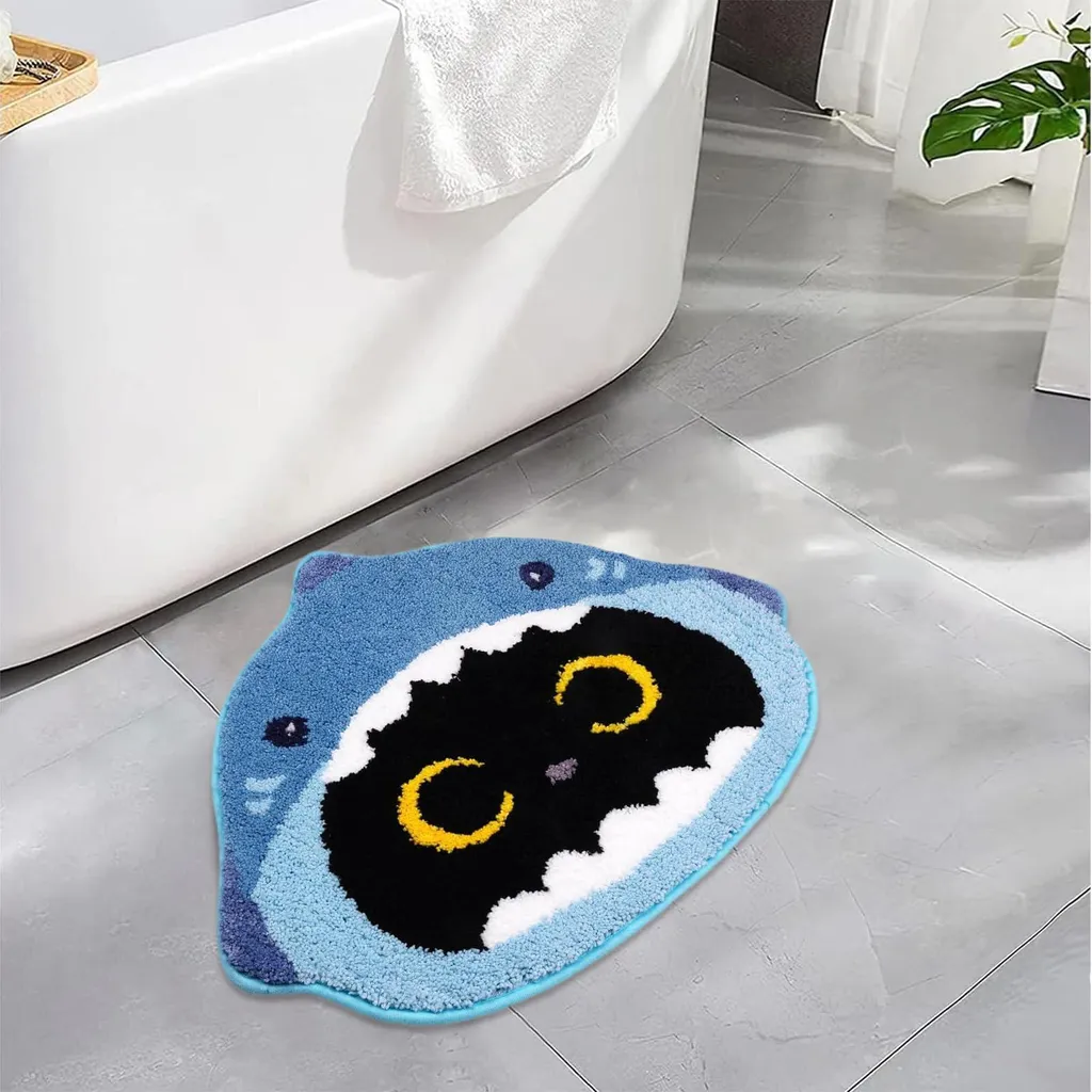 Tapis chat antidérapant 50x60cm en cachemire synthétique absorbant