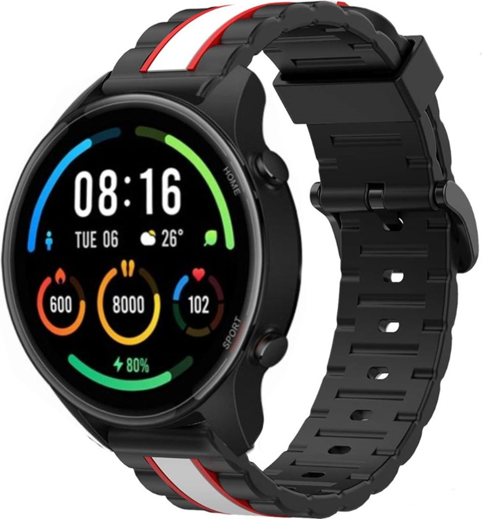 Strap-it Xiaomi Mi Watch Special Edition Armband (Schwarz/Weiß)