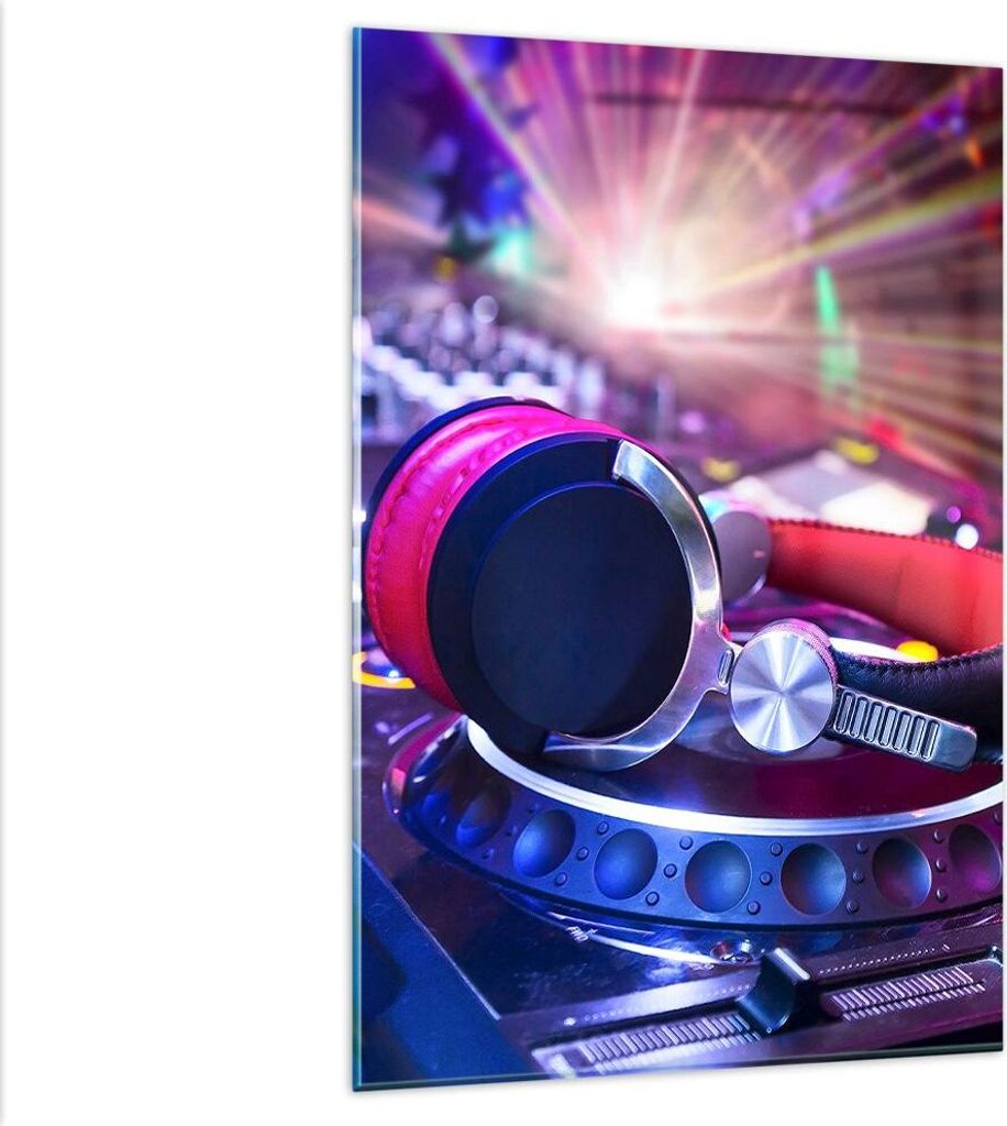 Bilder auf glas - Einteilig - Disco Nachtclub Audio Elektronik - 80x120cm - Glasbilder - Wandbilder - Bilder - Wanddekoration aus Glas - Glas Bilde...
