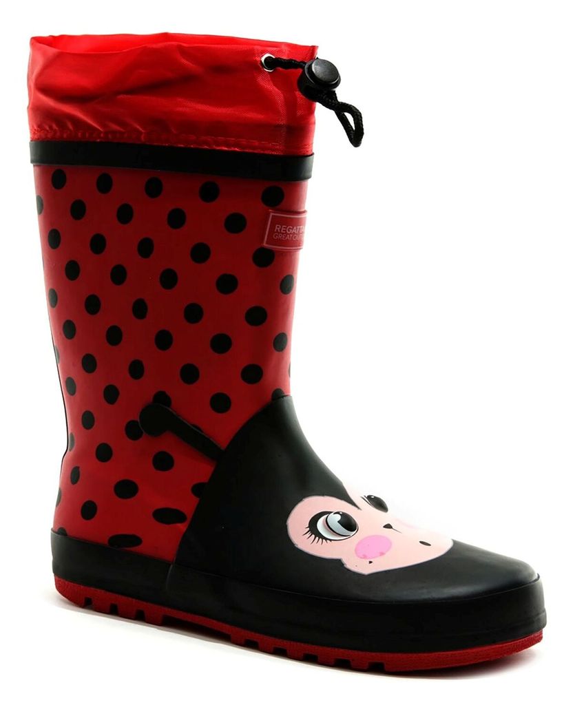 Regatta Mudplay Kinder Gummistiefel Marienkäfer 28