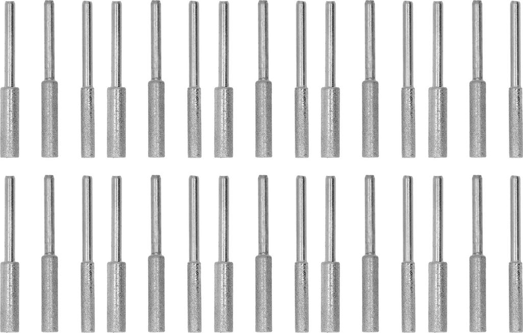 30-teiliges Kettensägen-Schärfset mit Schleifsteinen (4,0 mm, 4,8 mm, 5,5 mm) und Schleiffeilen (3 mm Schaft)